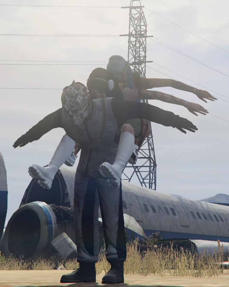 people all carrying each other