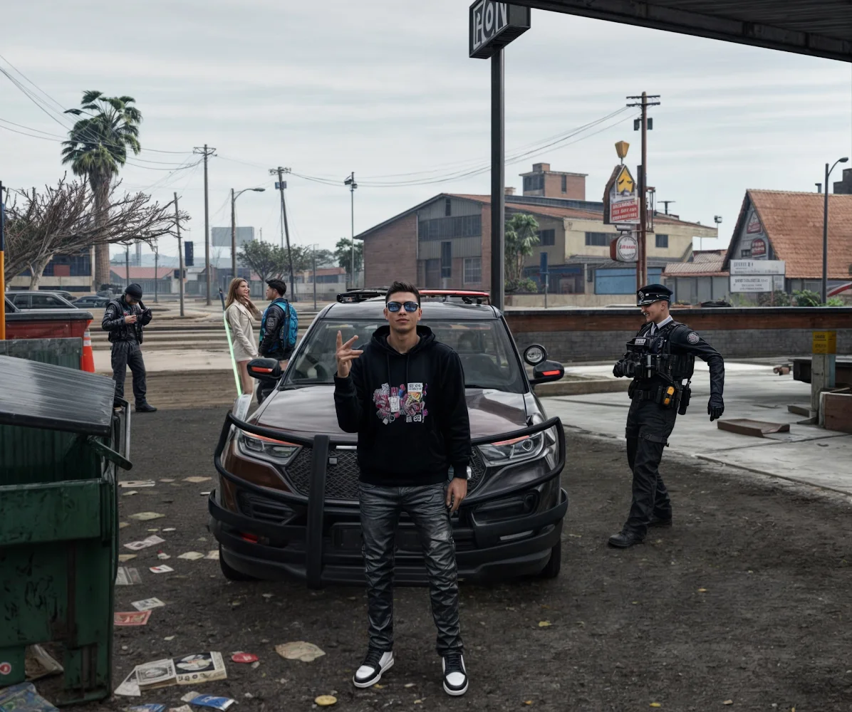 pd harrasing local gas station