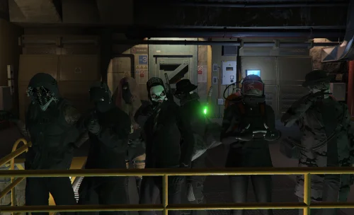 the bank team ready to go in