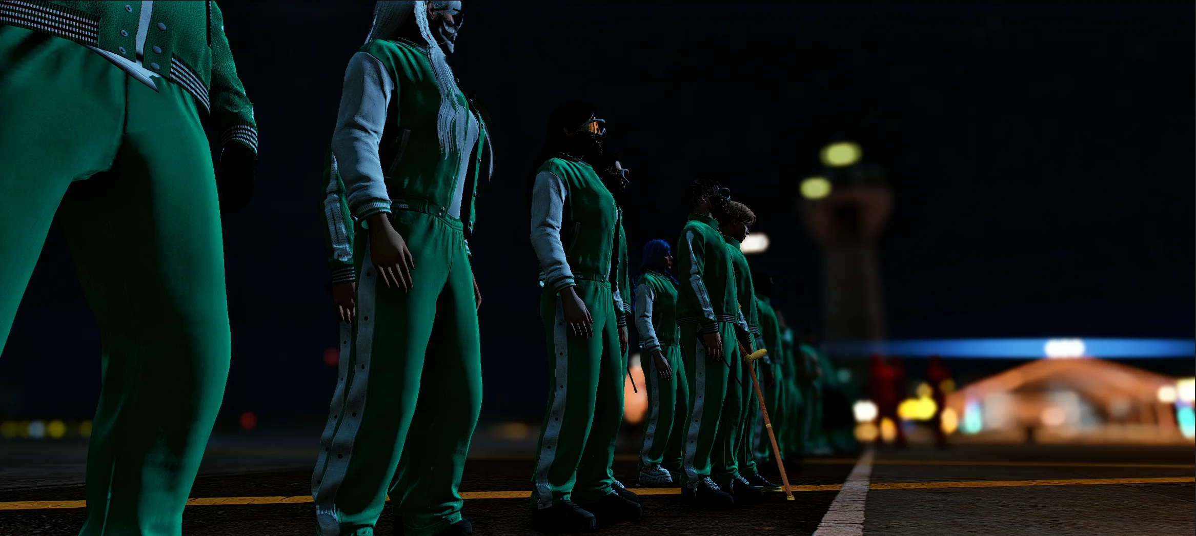 lined up ready for green light